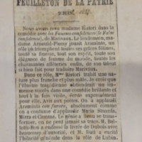 1857 : Le false confidenze, Revue de presse