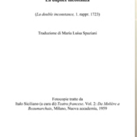 1959 : La duplice incostanza (Marcello Spaziani)