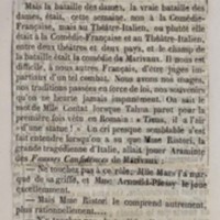 1857 : Le false confidenze, Revue de presse