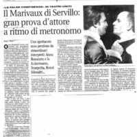 1998 : Le false confidenze (Toni Servillo), Revue de presse
