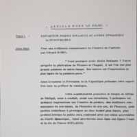 Article pour Le Soleil – Exposition Pierre Soulages au Musée Dynamique