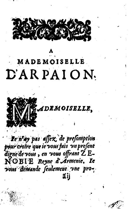 Dédicace de Zénobie Dédicace de Zénobie