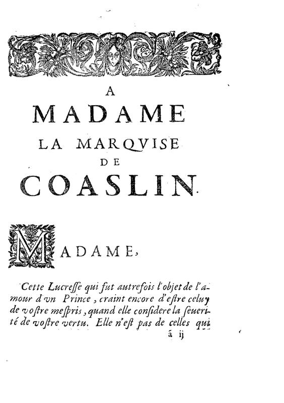 Dédicace de La Lucrèce romaine Dédicace de La Lucrèce romaine