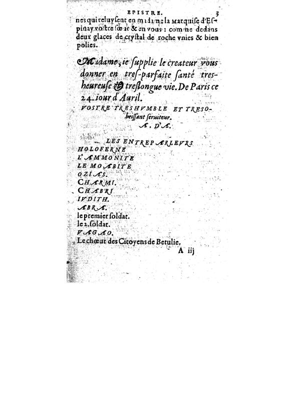 Dédicace de Holoferne Dédicace de Holoferne