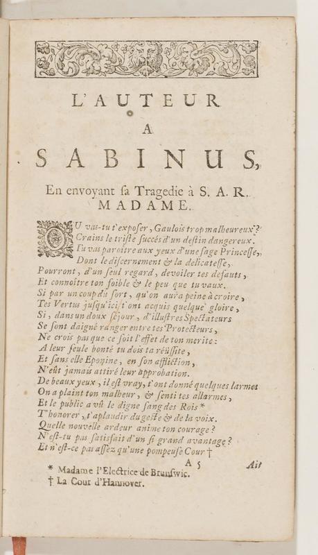 Dédicace de Sabinus Dédicace de Sabinus