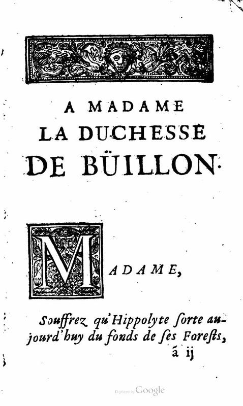 Dédicace de Phèdre et Hippolyte Dédicace de Phèdre et Hippolyte