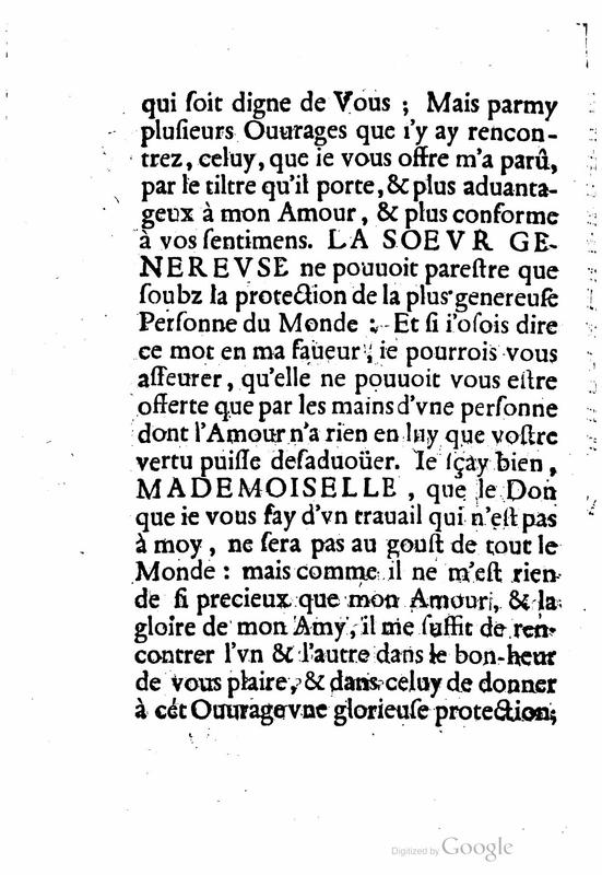 Dédicace de La Sœur généreuse Dédicace de La Sœur généreuse