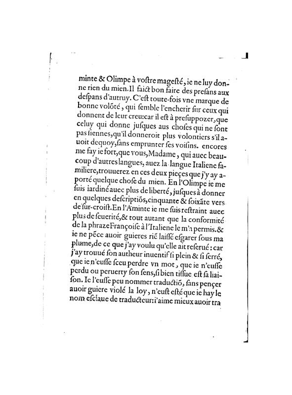 Dédicace de Imitations de Pierre de Brach Dédicace de Imitations de Pierre de Brach