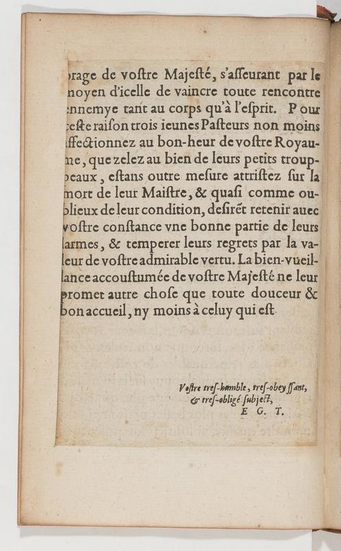 Dédicace de Pastorelle pour le Bout de l'An, de Henry le Grand