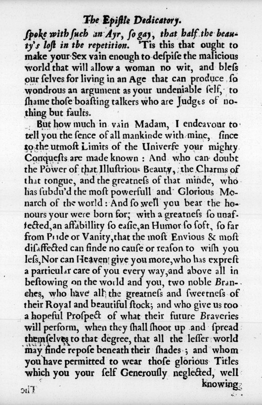 Dédicace de The feigned curtezans