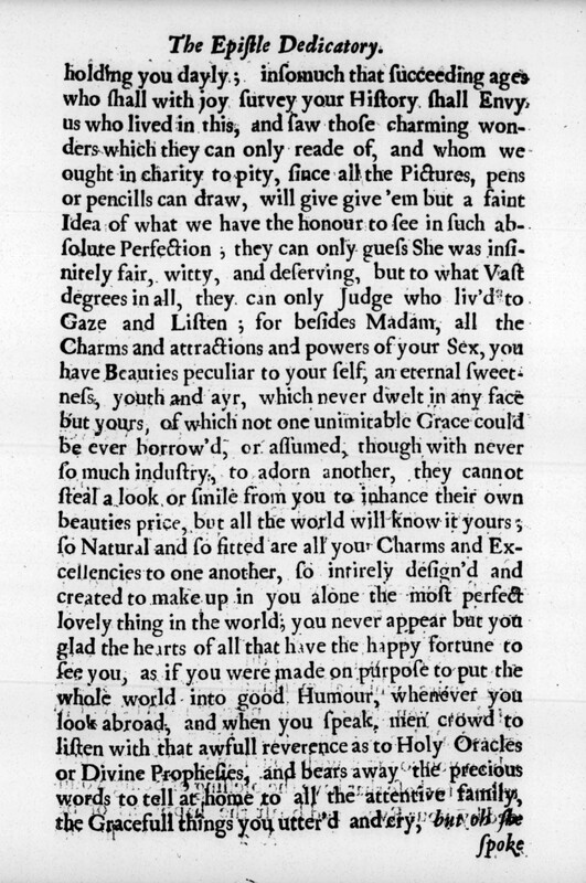 Dédicace de The feigned curtezans