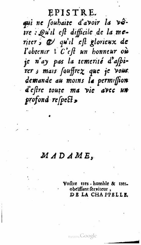 Dédicace de Œuvres de Jean de la Chapelle Dédicace de Œuvres de Jean de la Chapelle