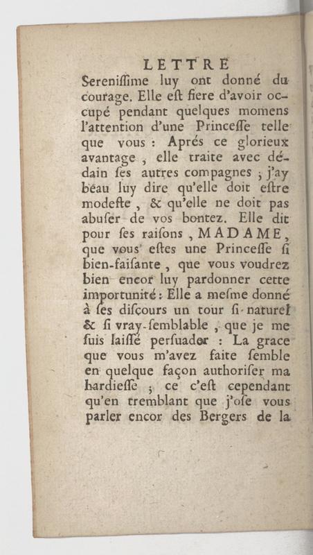 Lettre de Mirtil et Mélicerte Lettre de Mirtil et Mélicerte