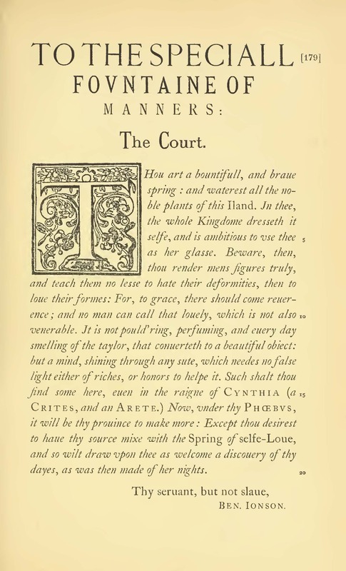 Dédicace de Cynthia's revels