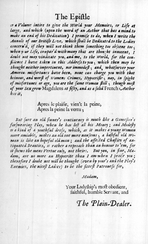 Dédicace de The plain dealer