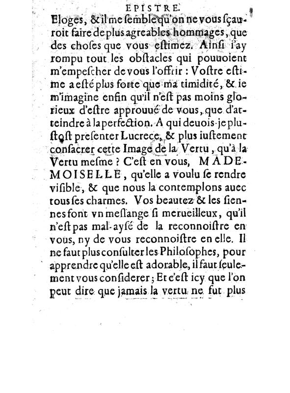 Dédicace de Lucrèce Dédicace de Lucrèce