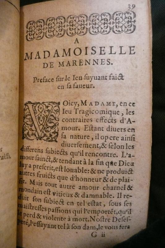 Dédicace de <em>Aimée </em>dans <em>Les Œuvres du sieur de Fiefmelin<br /></em> Dédicace de <em>Aimée </em>dans <em>Les Œuvres du sieur de Fiefmelin<br /></em>