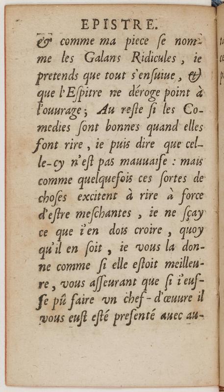 Dédicace de Les Galants ridicules Dédicace de Les Galants ridicules