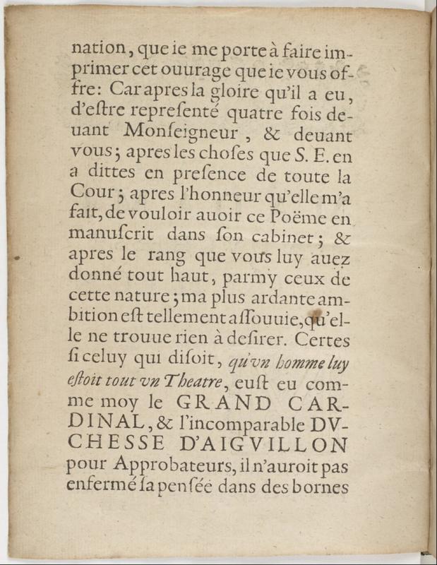 Dédicace de L'Amour tyrannique Dédicace de L'Amour tyrannique