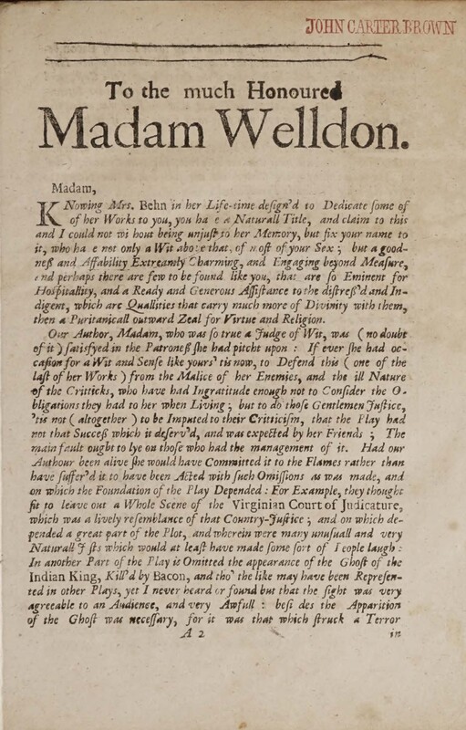 Dédicace de The widow ranter