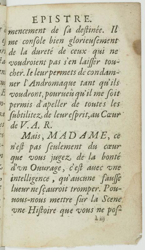 Dédicace de Andromaque Dédicace de Andromaque