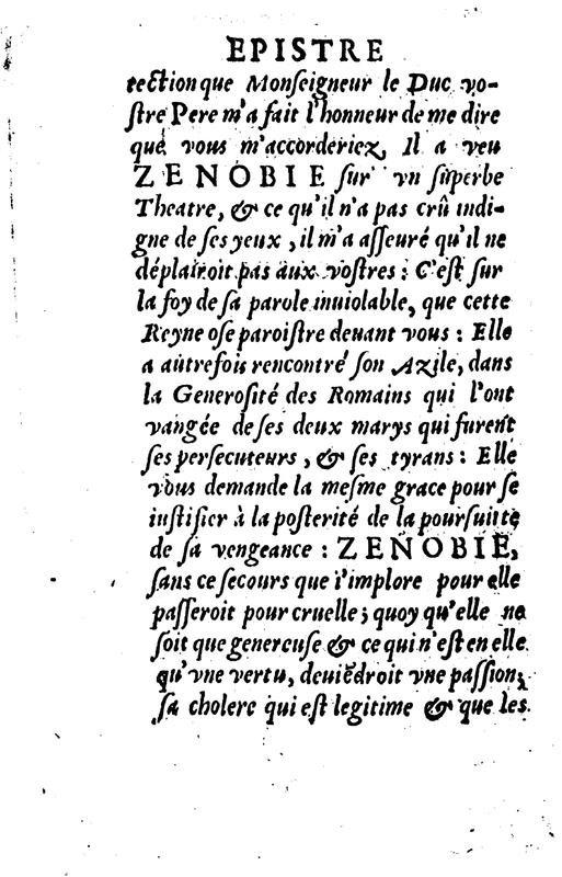 Dédicace de Zénobie Dédicace de Zénobie