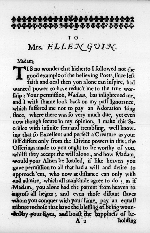 Dédicace de The feigned curtezans