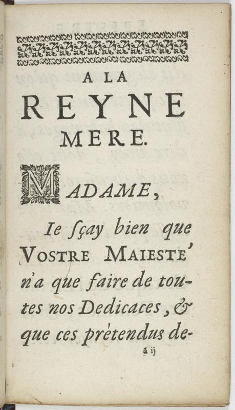 Dédicace de La Critique de l'Ecole des femmes Dédicace de La Critique de l'Ecole des femmes