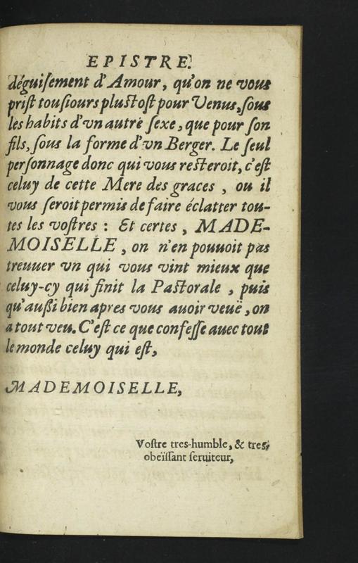 Dédicace de L'Aminte du Tasse Dédicace de L'Aminte du Tasse