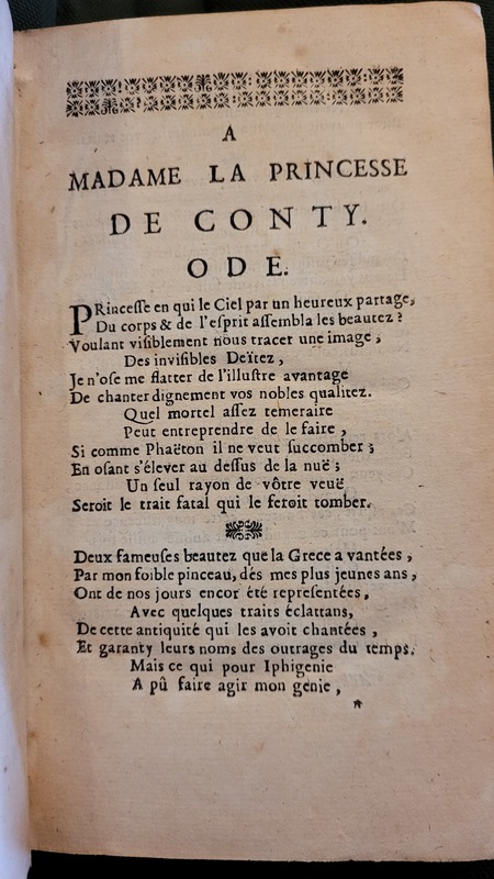 Poème de Méléagre dans Les Œuvres de M. de La Grange