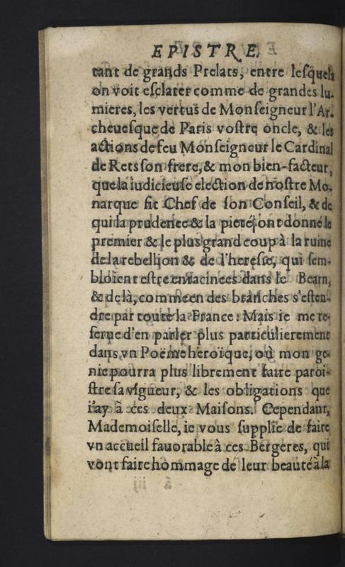 Dédicace de Les Amours d'Astrée et de Céladon Dédicace de Les Amours d'Astrée et de Céladon