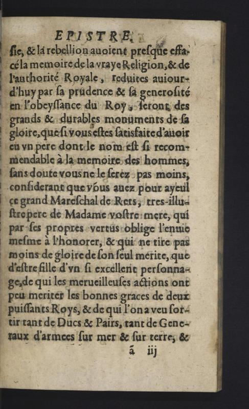 Dédicace de Les Amours d'Astrée et de Céladon Dédicace de Les Amours d'Astrée et de Céladon