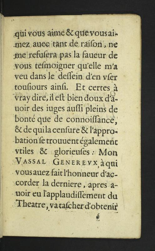Dédicace de Le Vassal généreux Dédicace de Le Vassal généreux