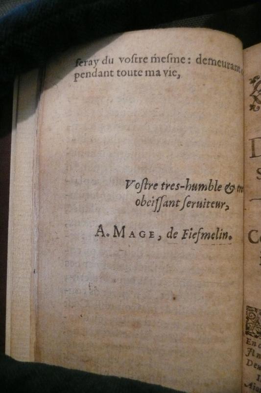 Dédicace des <em>Jeux Poétiques</em> dans <em>Les Œuvres du sieur de Fiefmelin</em> Dédicace des <em>Jeux Poétiques</em> dans <em>Les Œuvres du sieur de Fiefmelin</em>
