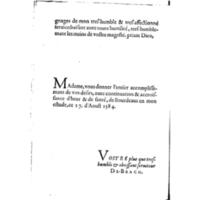 Dédicace de Imitations de Pierre de Brach