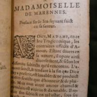 Dédicace de <em>Aimée </em>dans <em>Les Œuvres du sieur de Fiefmelin<br /></em>
