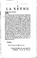 Dédicace de La Tragédie des rebelles, ou sont [sous] les noms feints, on voit leurs conspirations…