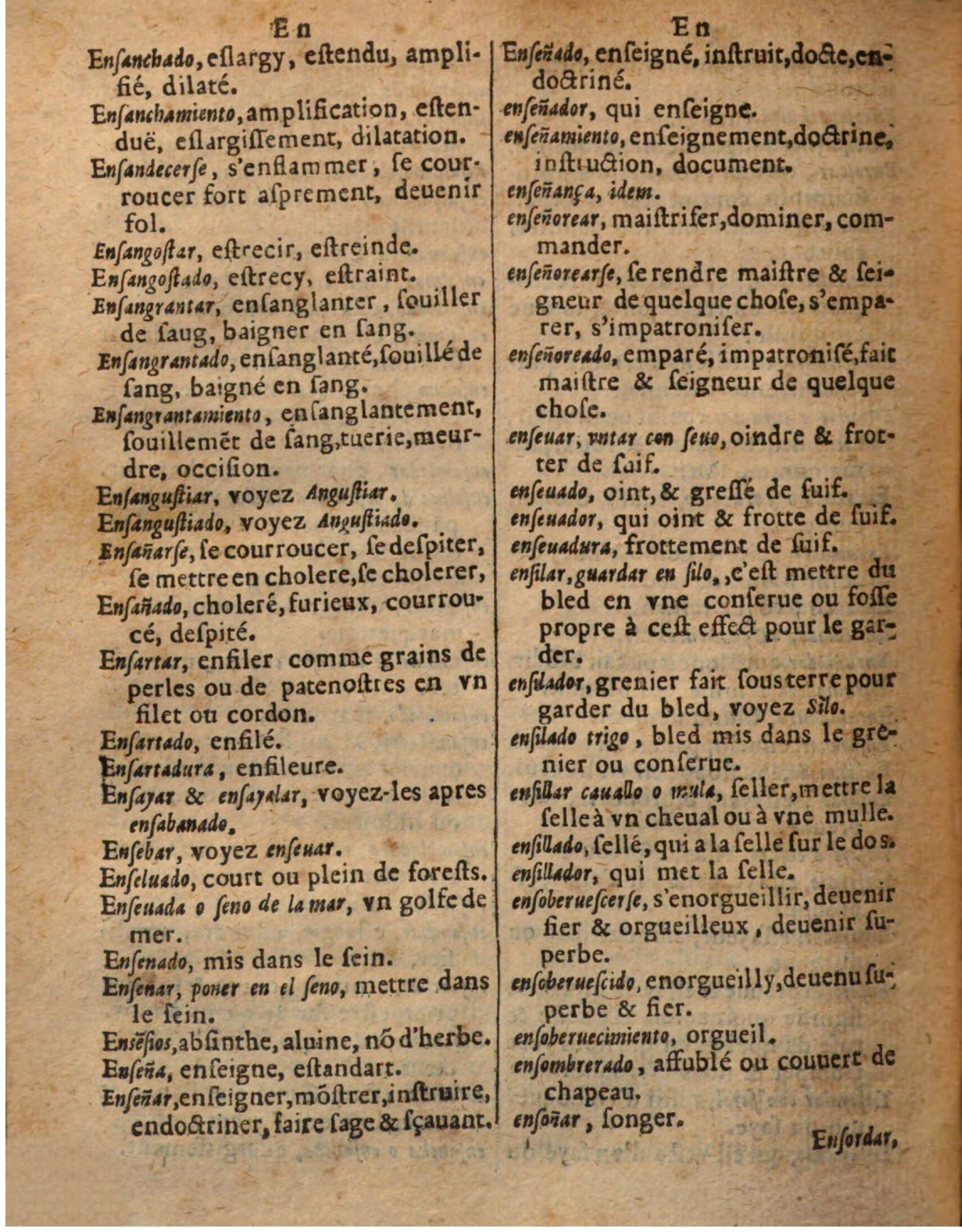 1625 - Hubert Antoine - Trésor des deux langues espagnole et française - Augsbourg