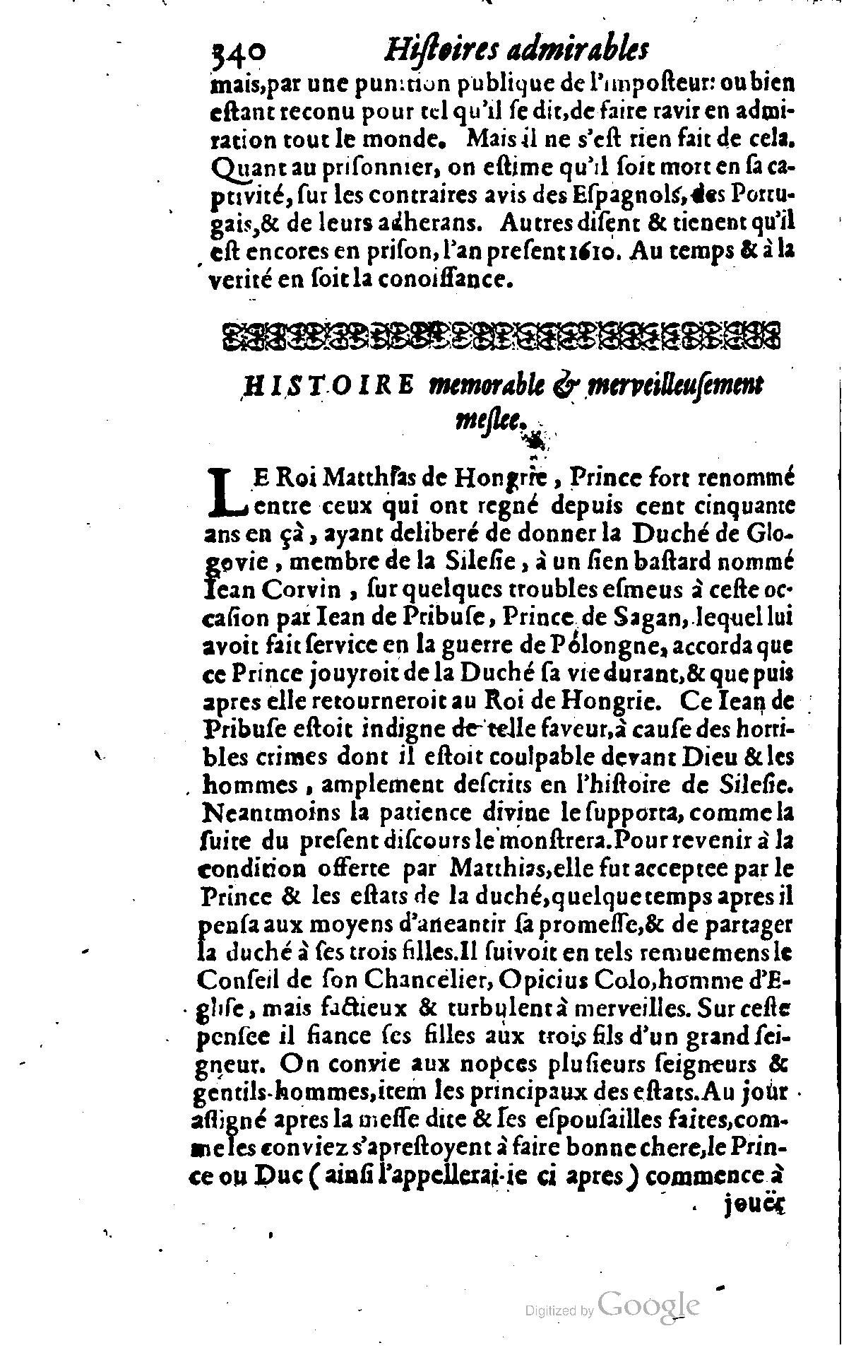 1628 - Jacques Crespin - Trésor d’histoires admirables et mémorables - BSB Munich