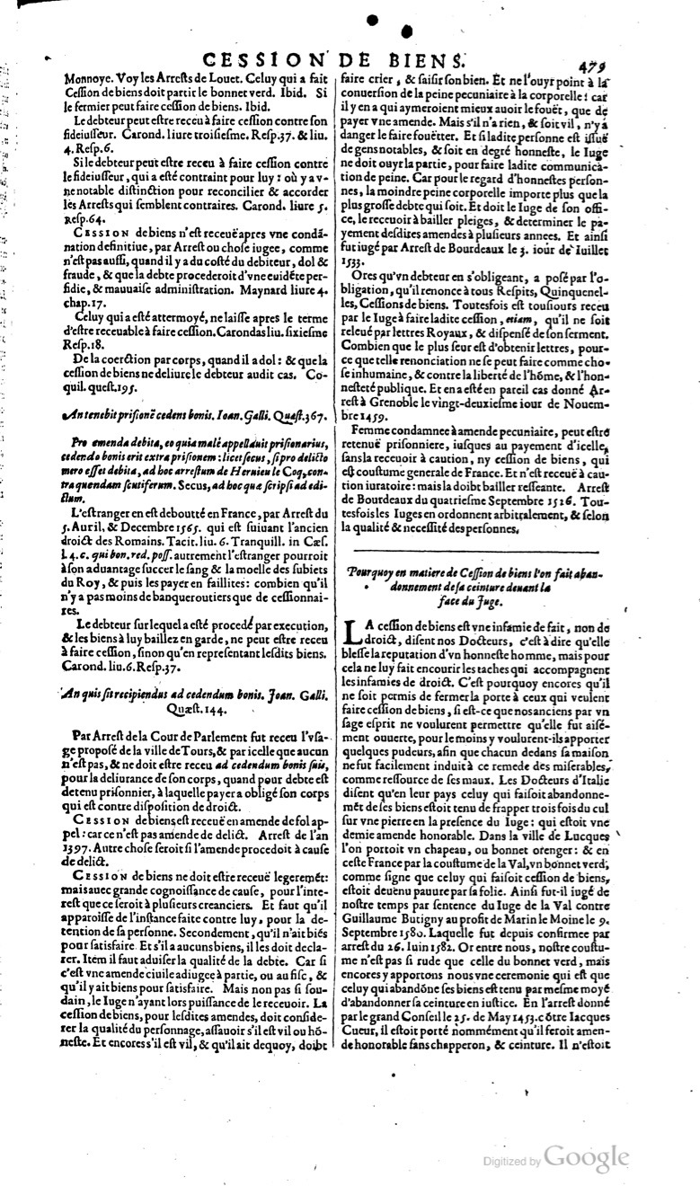 1629 - Veuve Nicolas Buon - Trésor du droit français (29620 T. 1) - BM Lyon