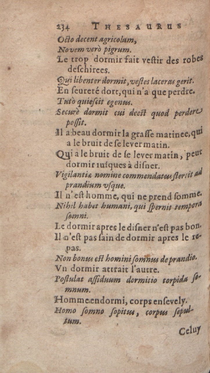 1612 - Dominicus Custos - Trésor des proverbes français  - Bibliopol-Olomuc