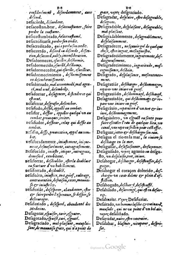 1621 - Adrian Tiffaine - Trésor des deux langues espagnole et française - BM Lyon