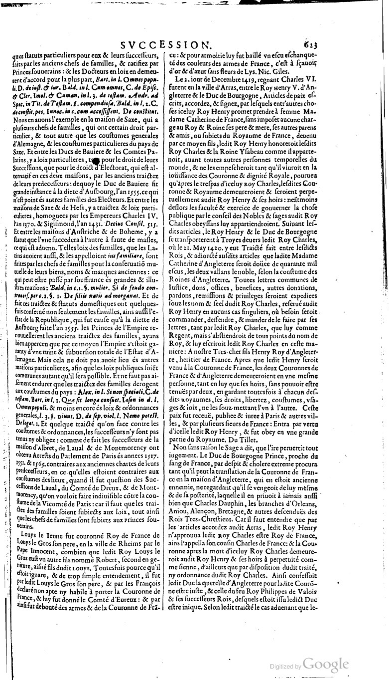 1629 - Veuve Nicolas Buon - Trésor du droit français (21754 T. 3) - BM Lyon