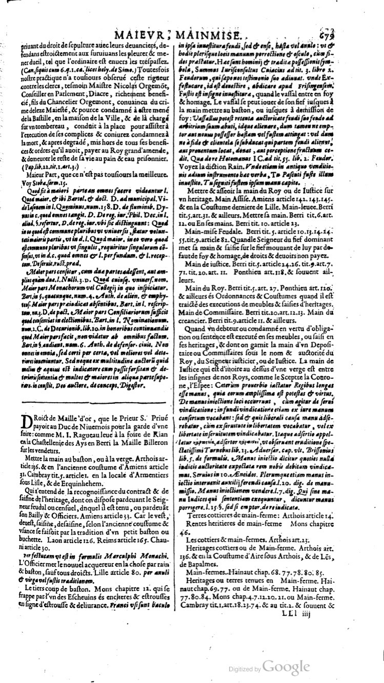 1629 - Veuve Nicolas Buon - Trésor du droit français (29620 T. 2) - BM Lyon