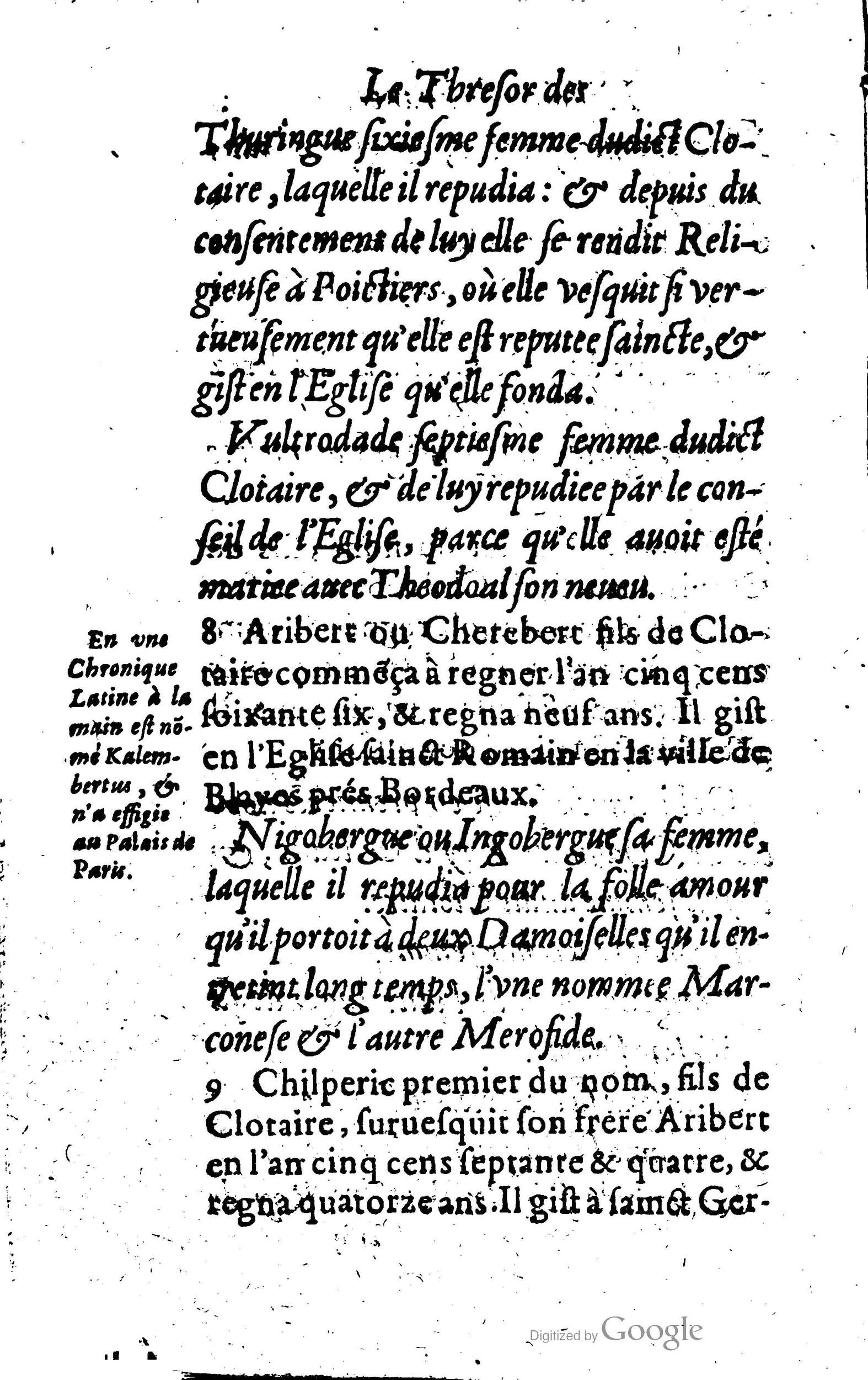 1619 - Jean Corrozet - Trésor des histoires de France - Anvers Musée Plantin-Moretus