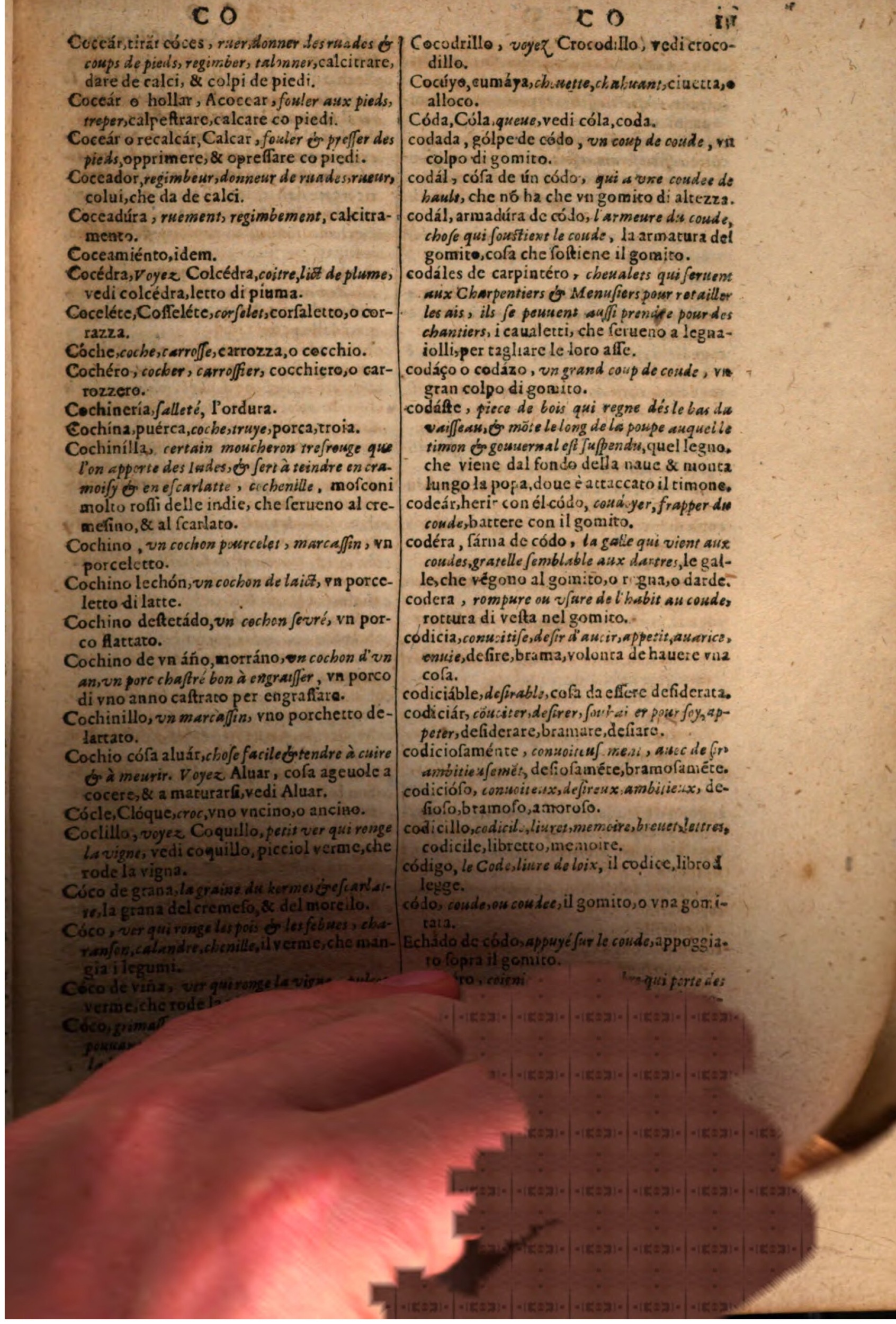 1606 - Samuel Crespin - Thresor des trois langues, francoise, italiene et espagnolle - BSB Munich