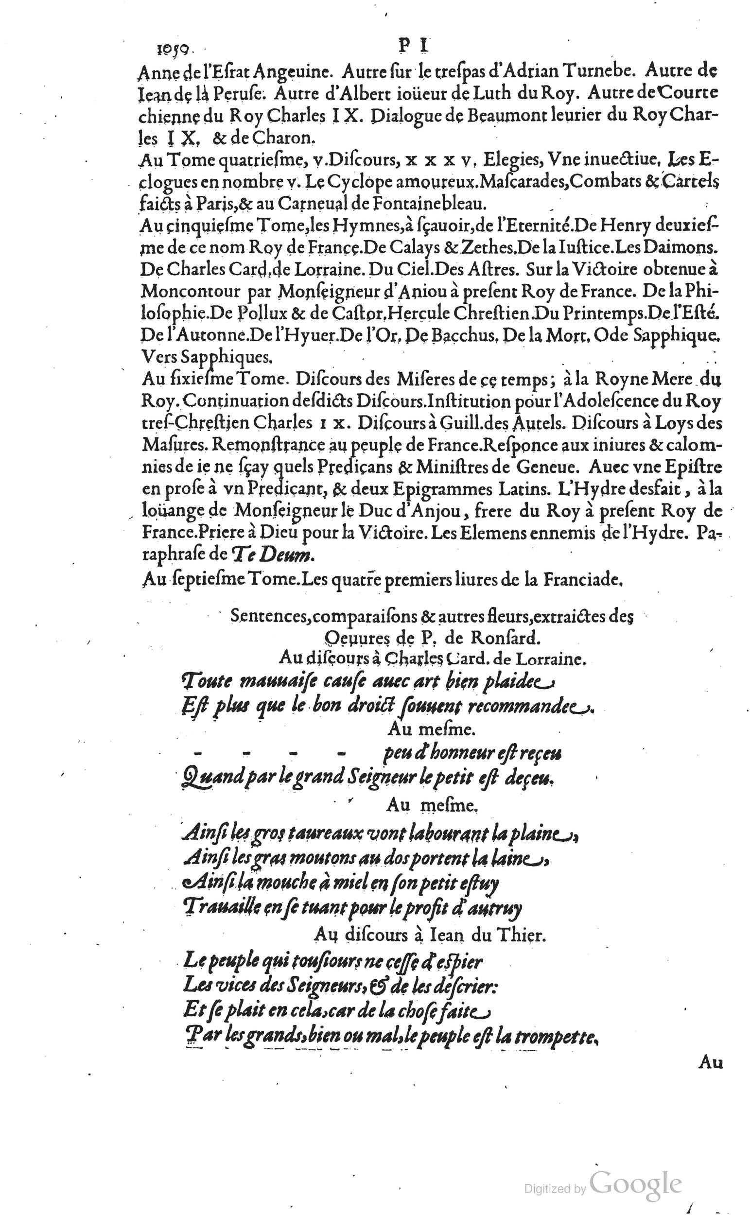 1585 - Barthélemy Honorat - Bibliothèques françaises - BSB Munich