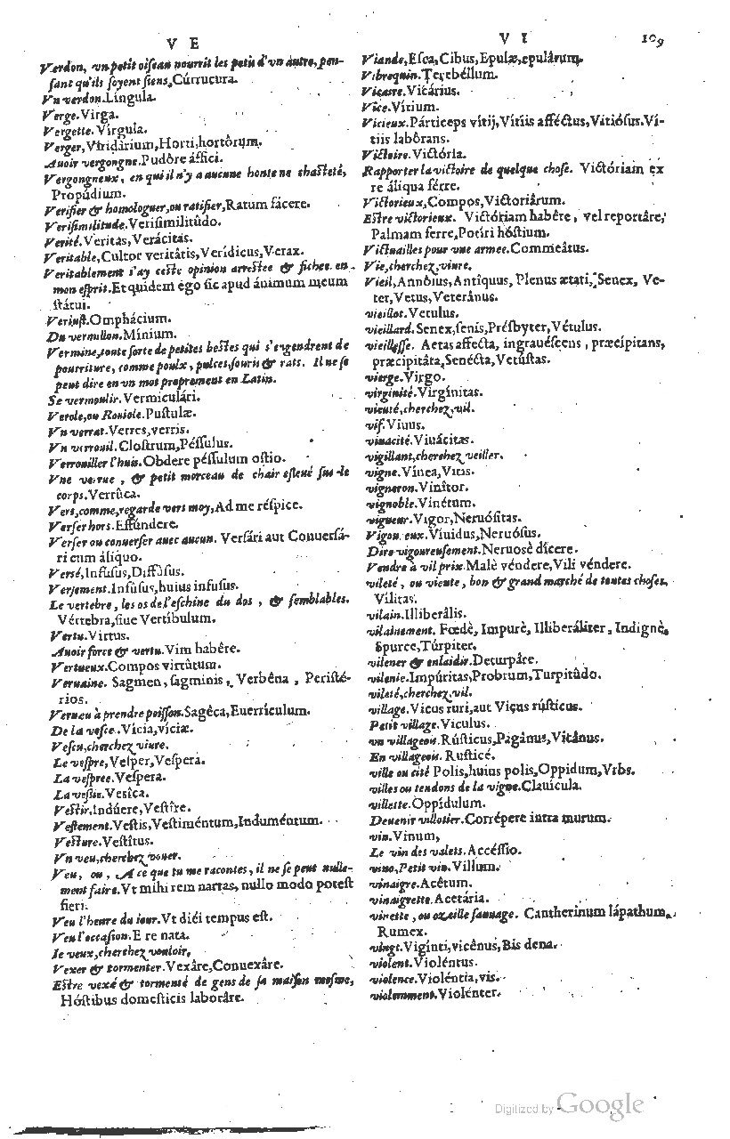 1585 - Simphorianum Beraud et Stephanum Michaëlem - Trésor des mots et traits français - Barcelone