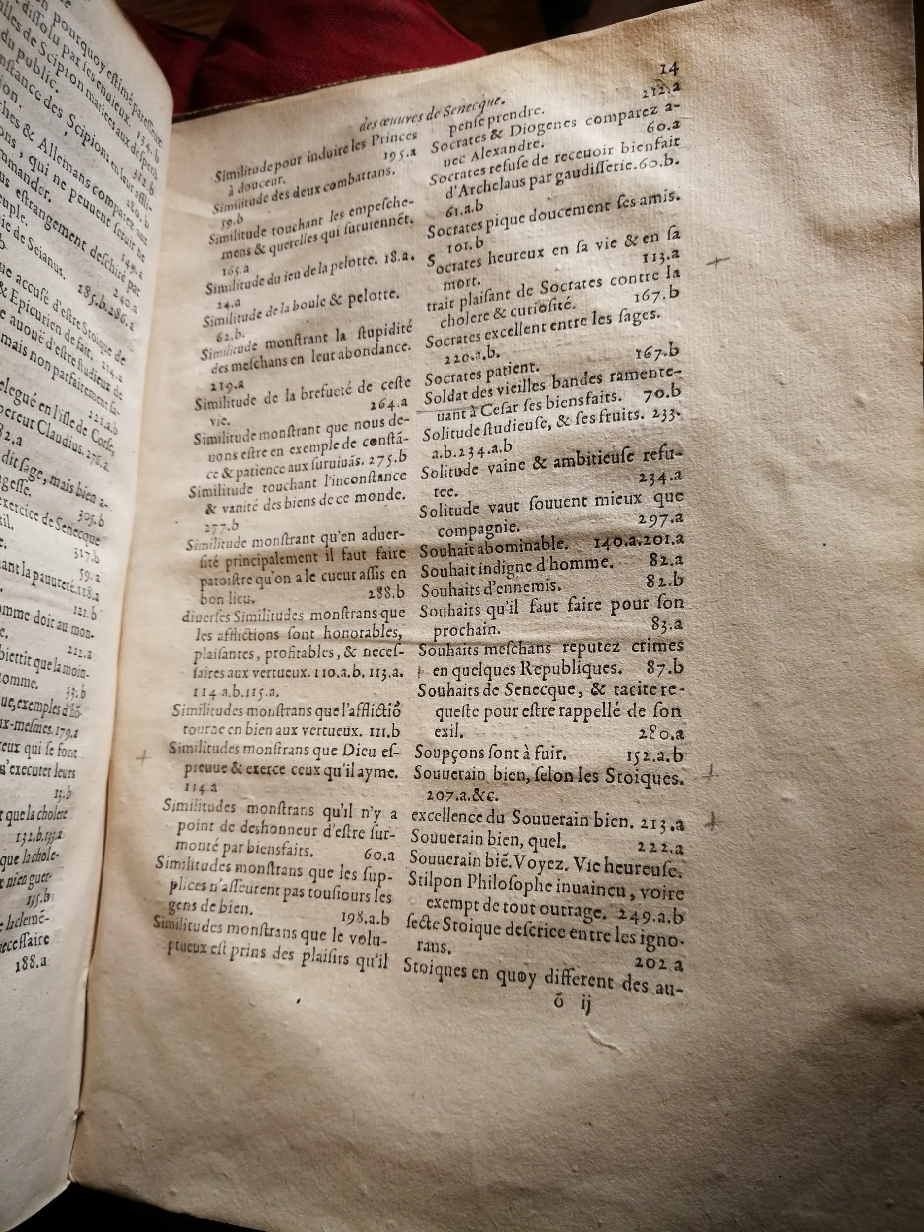 1595 - Jean Houzé - Œuvres morales et mêlées de Sénèque, Trésor de philosophie morale - T. 1 - BnF