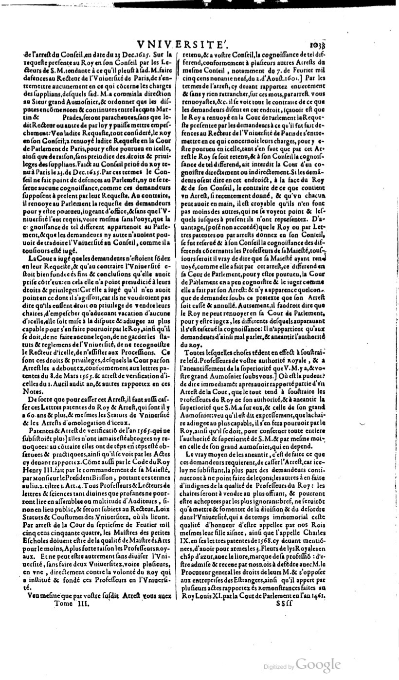 1629 - Veuve Nicolas Buon - Trésor du droit français (21754 T. 3) - BM Lyon